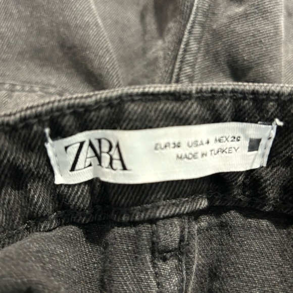 ZARA Sz 4 Button Fly Denim Longer Inseam High Rise Mom Jeans Shorts NEW WITH TAG - Picture 7 of 10